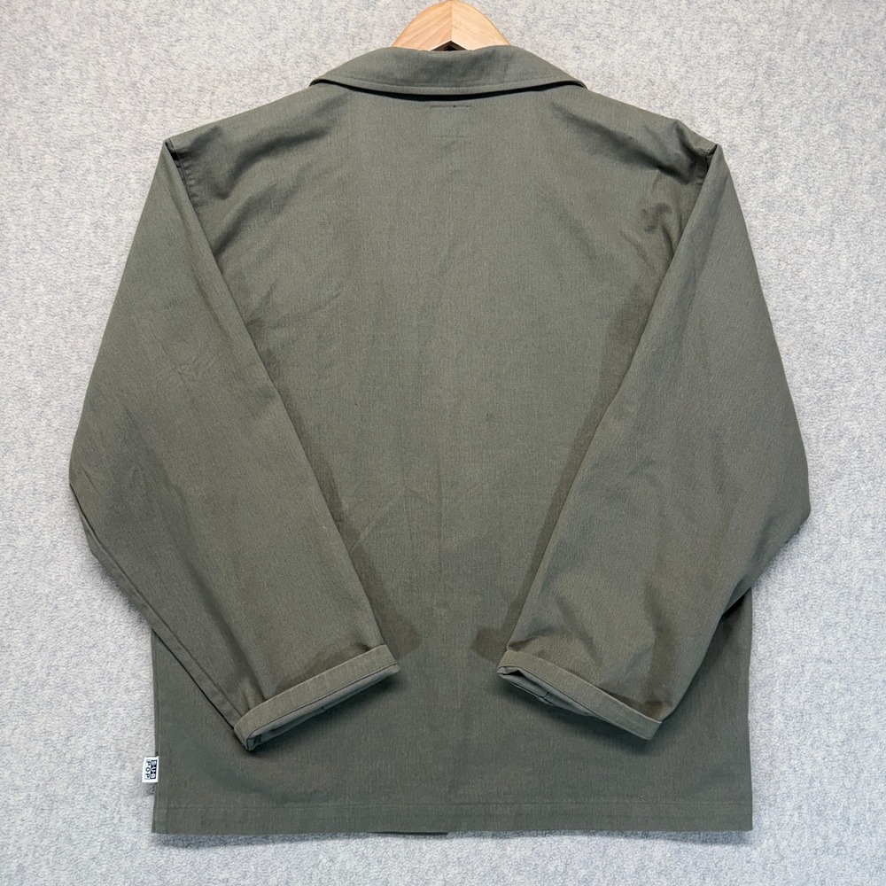 Vintage Sub Pop Records Mens Chore Jacket Olive Green Utility Workwear Size L - Picture 2 of 16